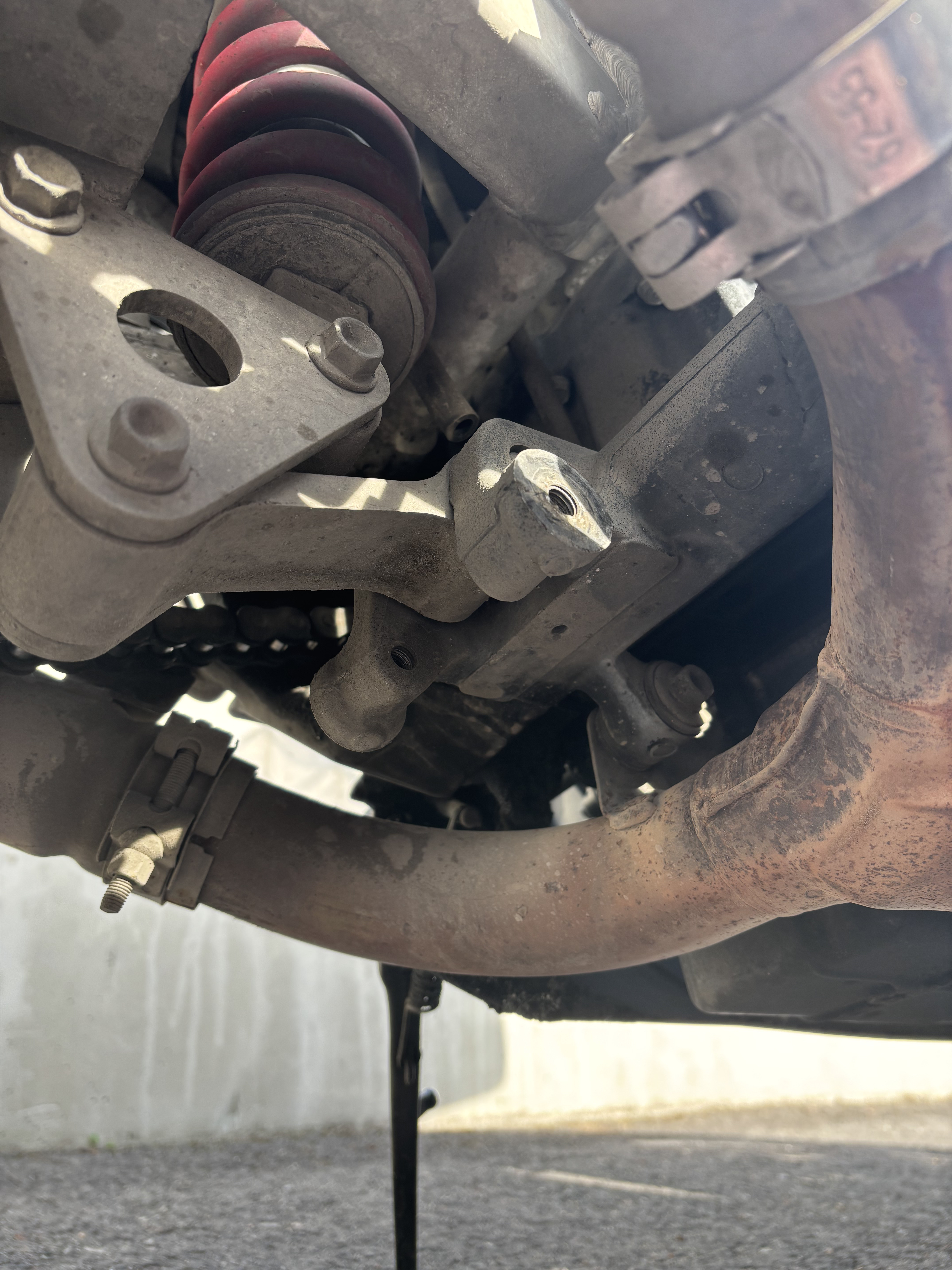 Underside of the bike.