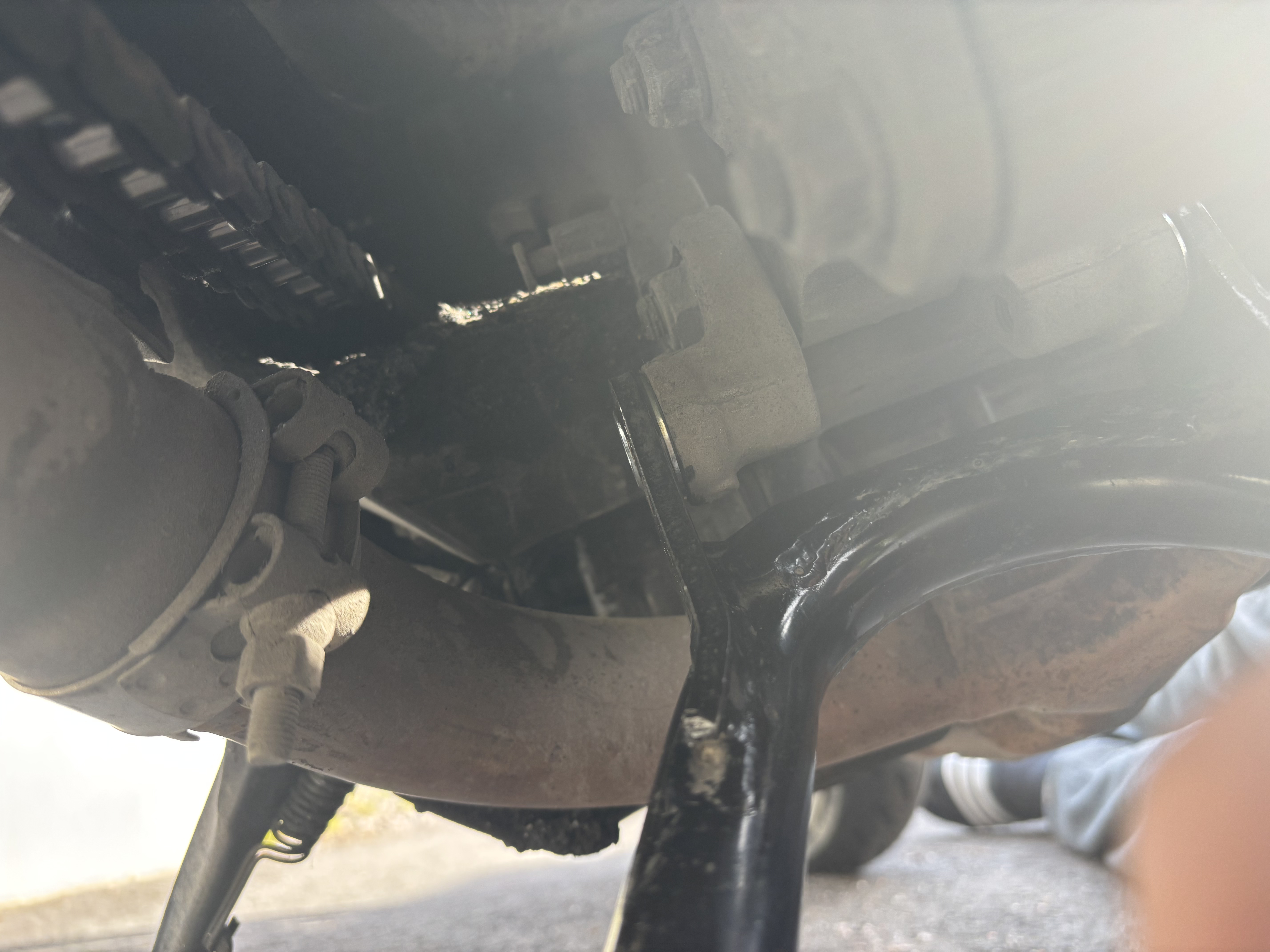 Underside of the bike.